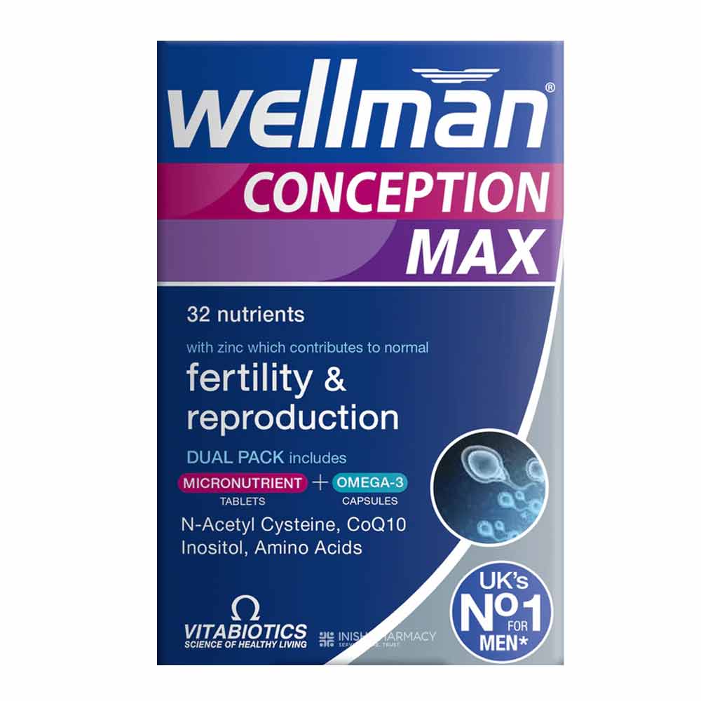 Vitabiotics Wellman Conception Max 84 Tablets – with key nutrients to prepare for pregnancy