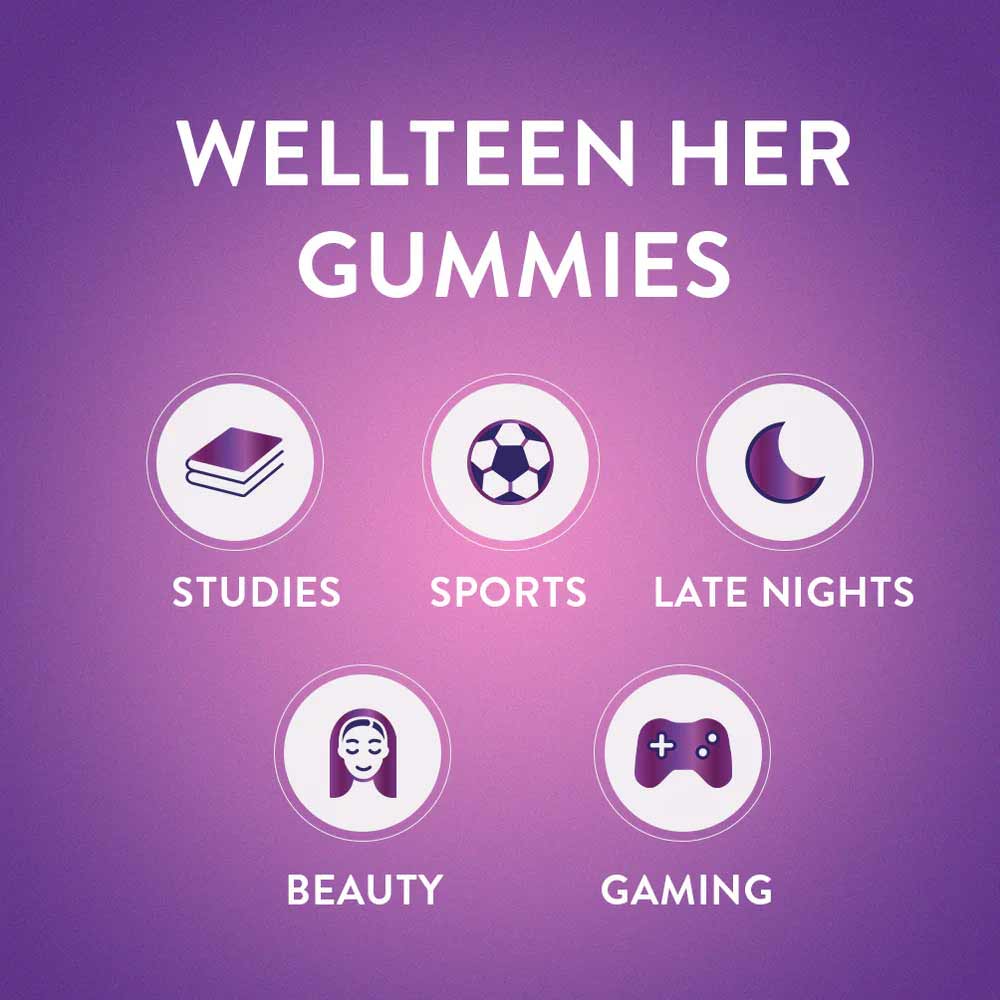 Vitabiotics Wellteen Her Gummies Mixed Berry 60 Pack