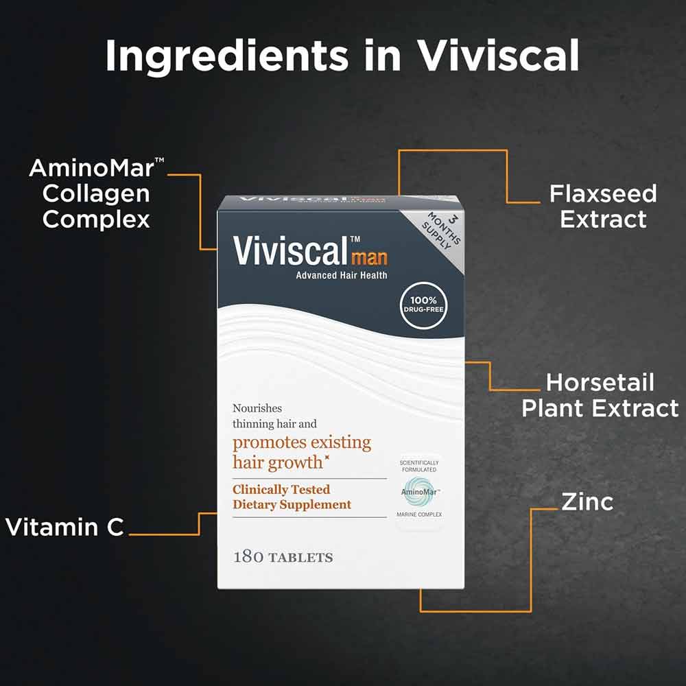 Viviscal Man Hair Growth Programme 180 Tabs