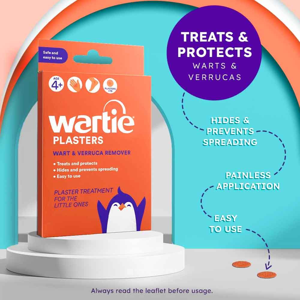 Wartie Wart & Verucca Remover Plasters 15 Pack