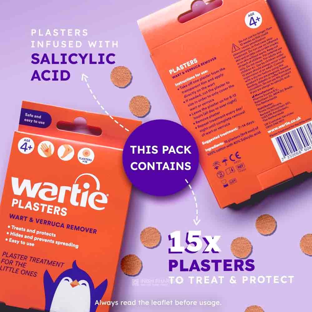 Wartie Wart & Verucca Remover Plasters 15 Pack