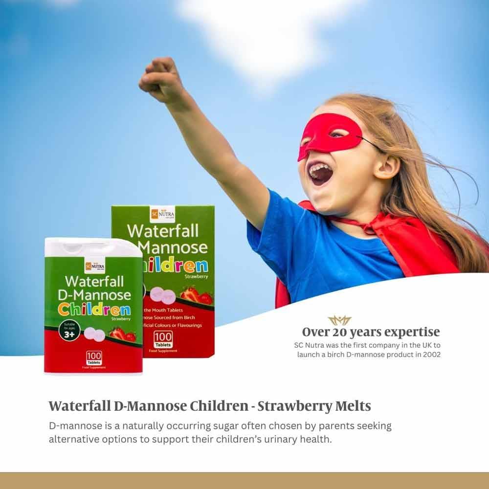 Waterfall D-Mannose Children Strawberry Melts 100 Tablets