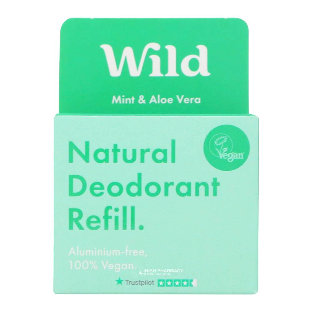 Wild Natural Deodorant Men Mint & Aloe Vera Refill
