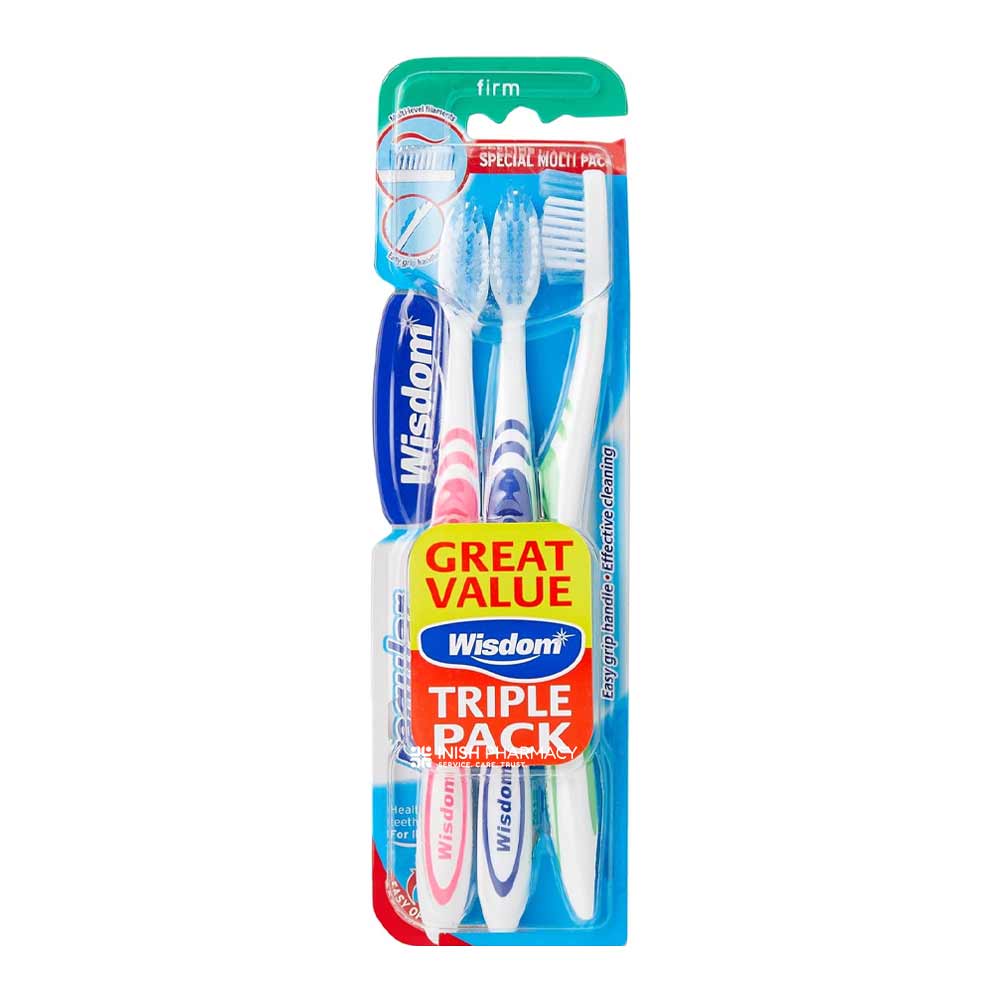 Wisdom Regular Plus Firm Toothbrush Triple Pack