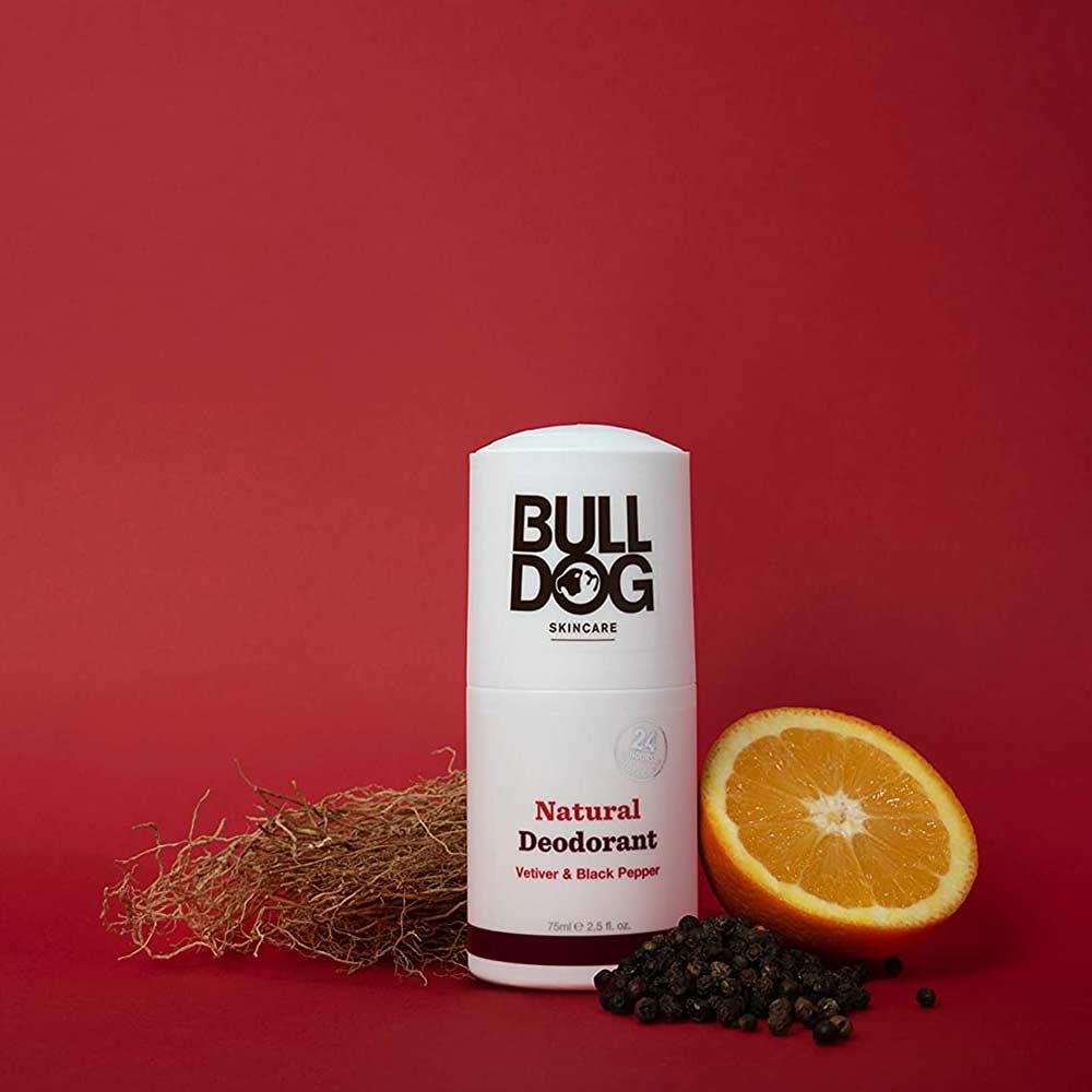 Bulldog Natural Deodorant Roll On Vetiver & Black Pepper 75ml