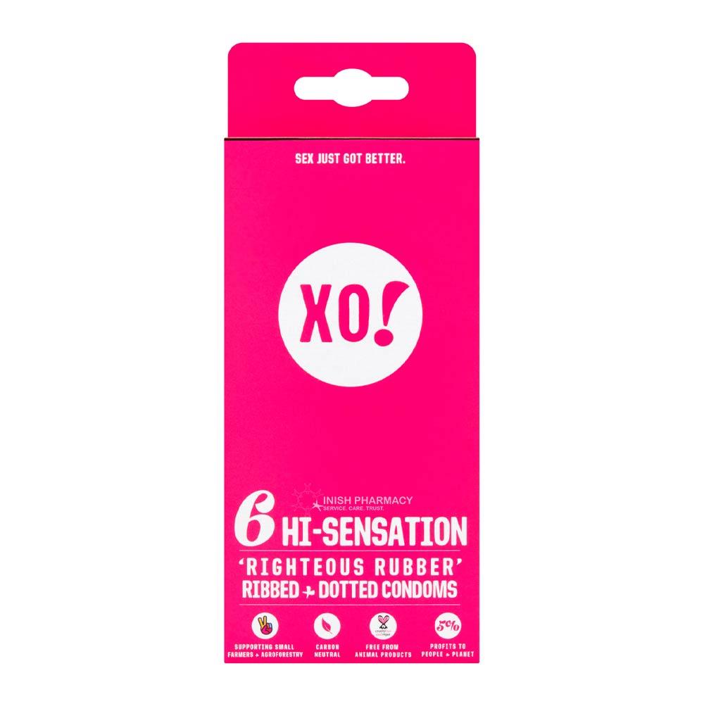 XO! Condoms High Sensation Ribbed & Dotted Condoms
