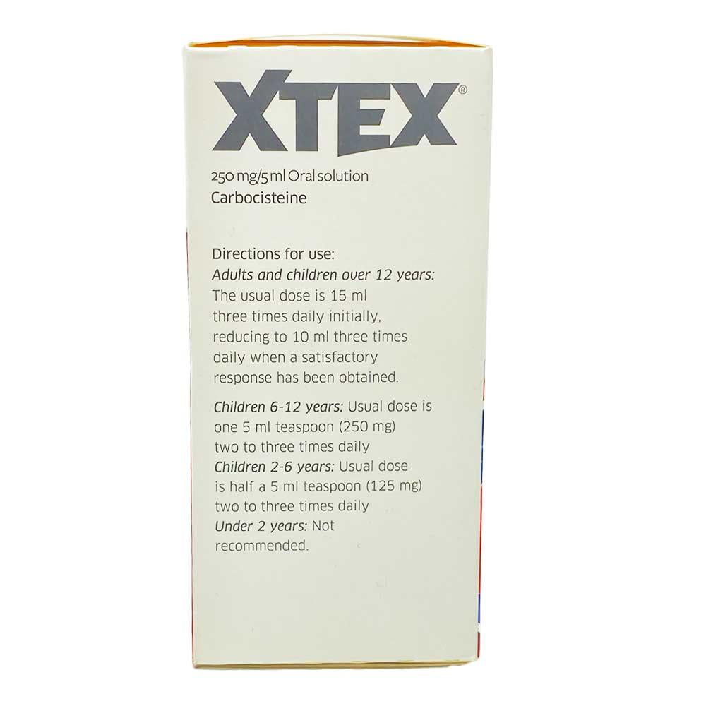 Xtex Carbocisteine 250mg/5ml Oral Solution Sugar Free 200ml