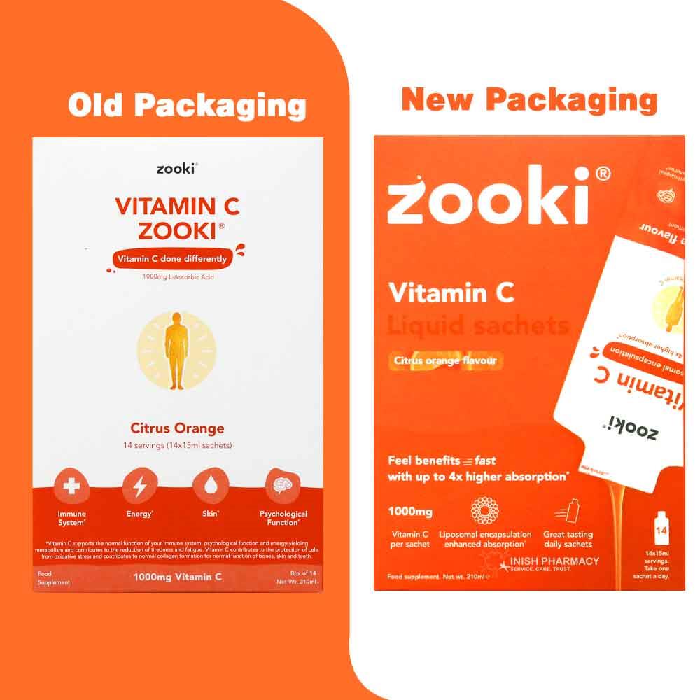 Zooki Vitamin C 1000mg 14 Sachets