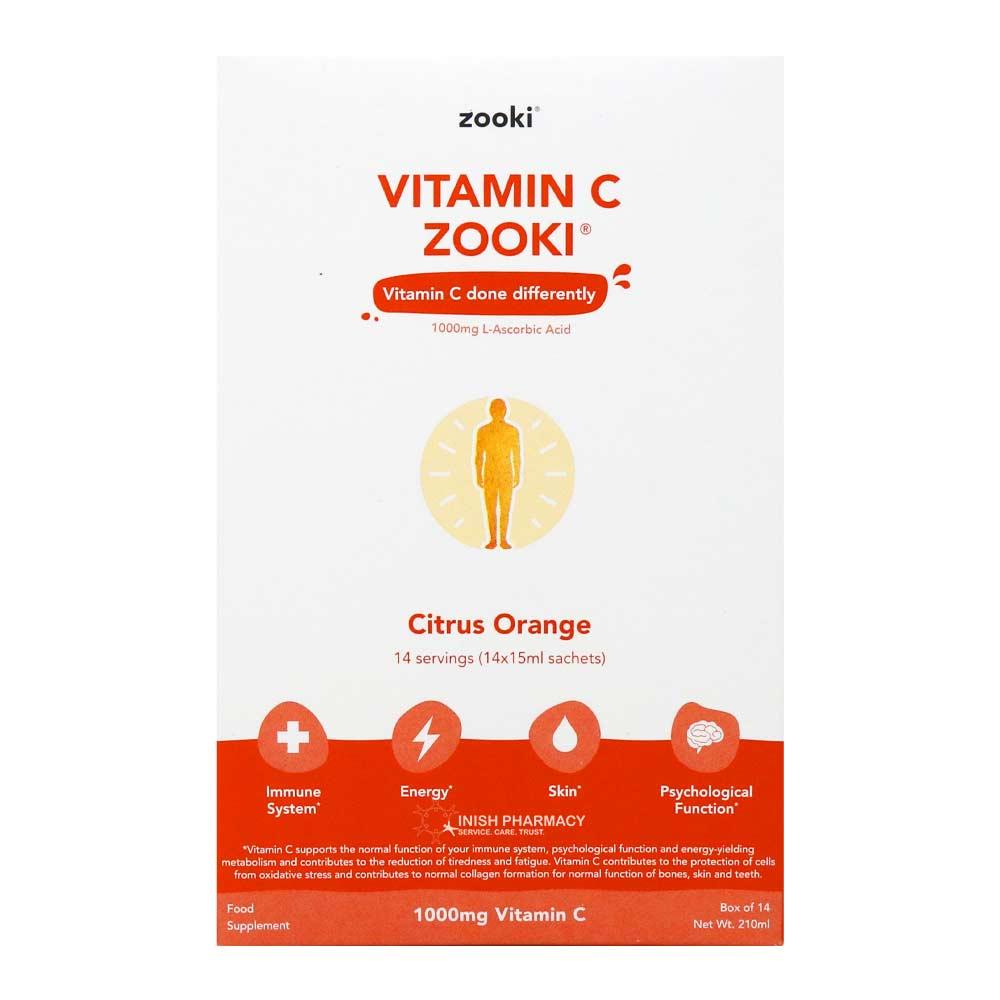 Zooki Vitamin C 1000mg 14 Sachets
