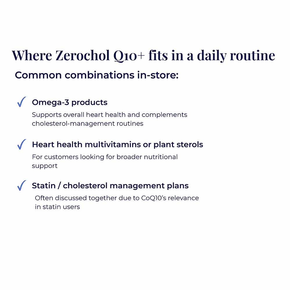 Zerochol Coenzyme Q10 With Vitamin B1 & B2 30 Capsules