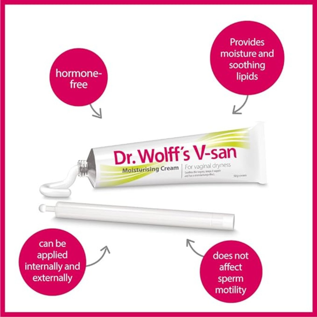 Dr Wolff's V-San Moisturising Cream For Vaginal Dryness 50g