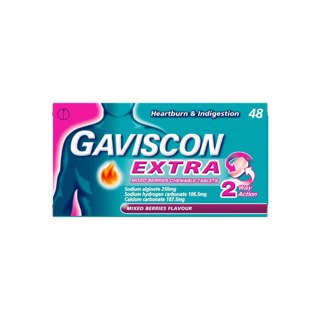 Gaviscon Extra Mixed Berries Chewable Tablets