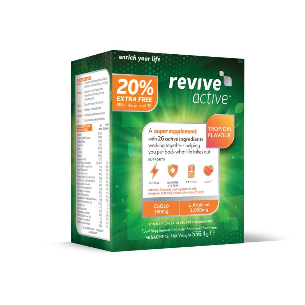Revive Active Tropical Flavour 30 Pack + 20% Extra Free – vitamins and minerals to support energy and wellbeing