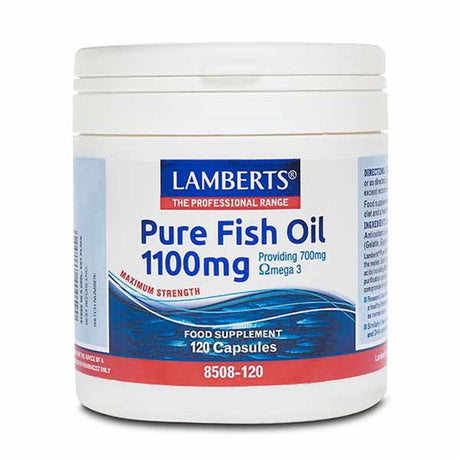 Lamberts Pure Fish Oil 1100mg 120 Capsules – omega-3 fatty acids to support heart and brain health