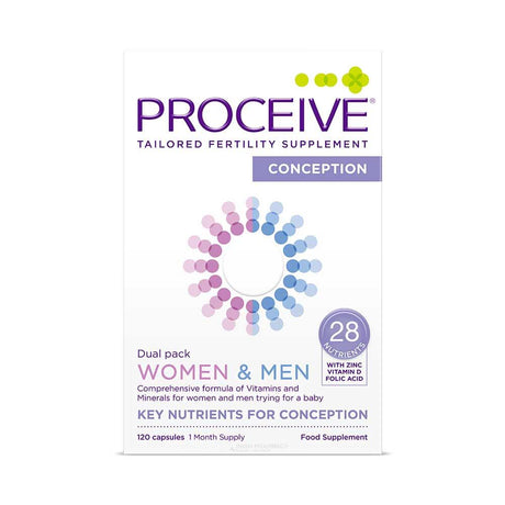 Proceive Women & Men Dual Pack Advanced Fertility Supplement 120 Capsules – to support everyday health and wellbeing