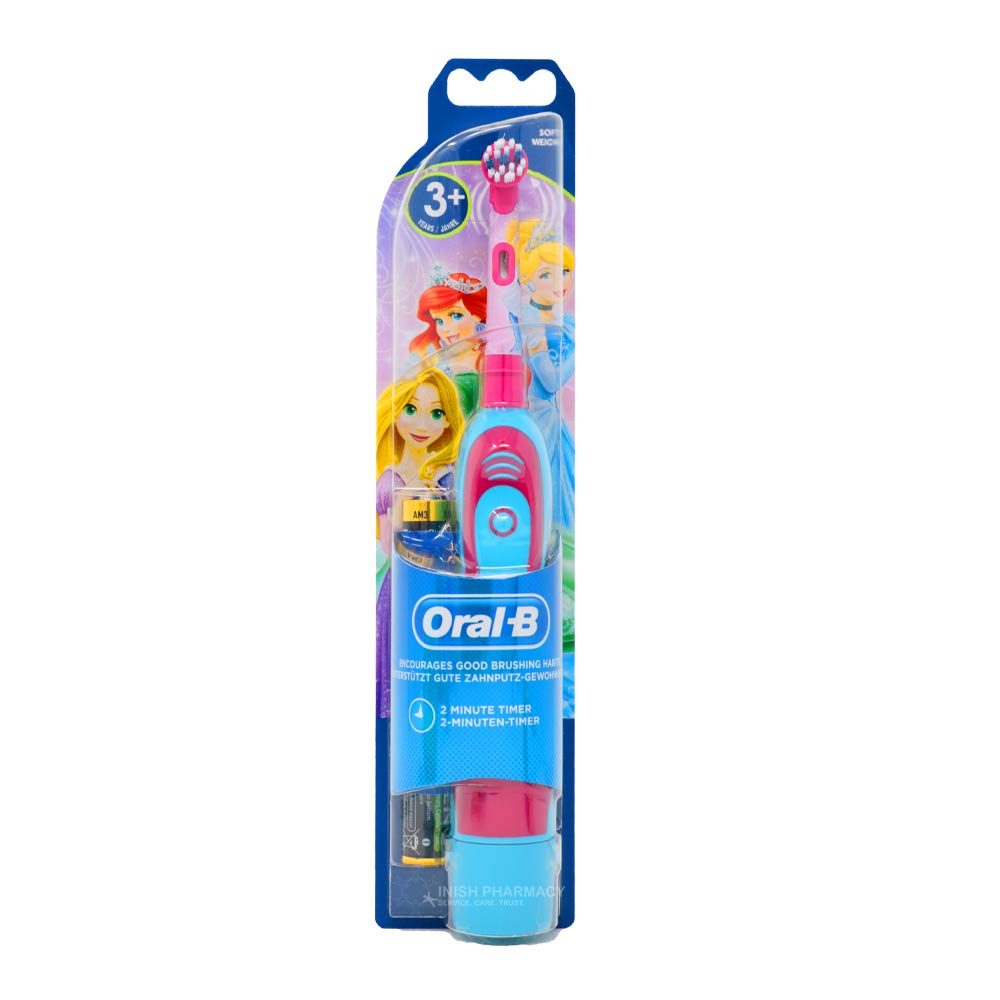 Oral B Kids Reusable Soft Toothbrush 3+ Princess - Battery Operated