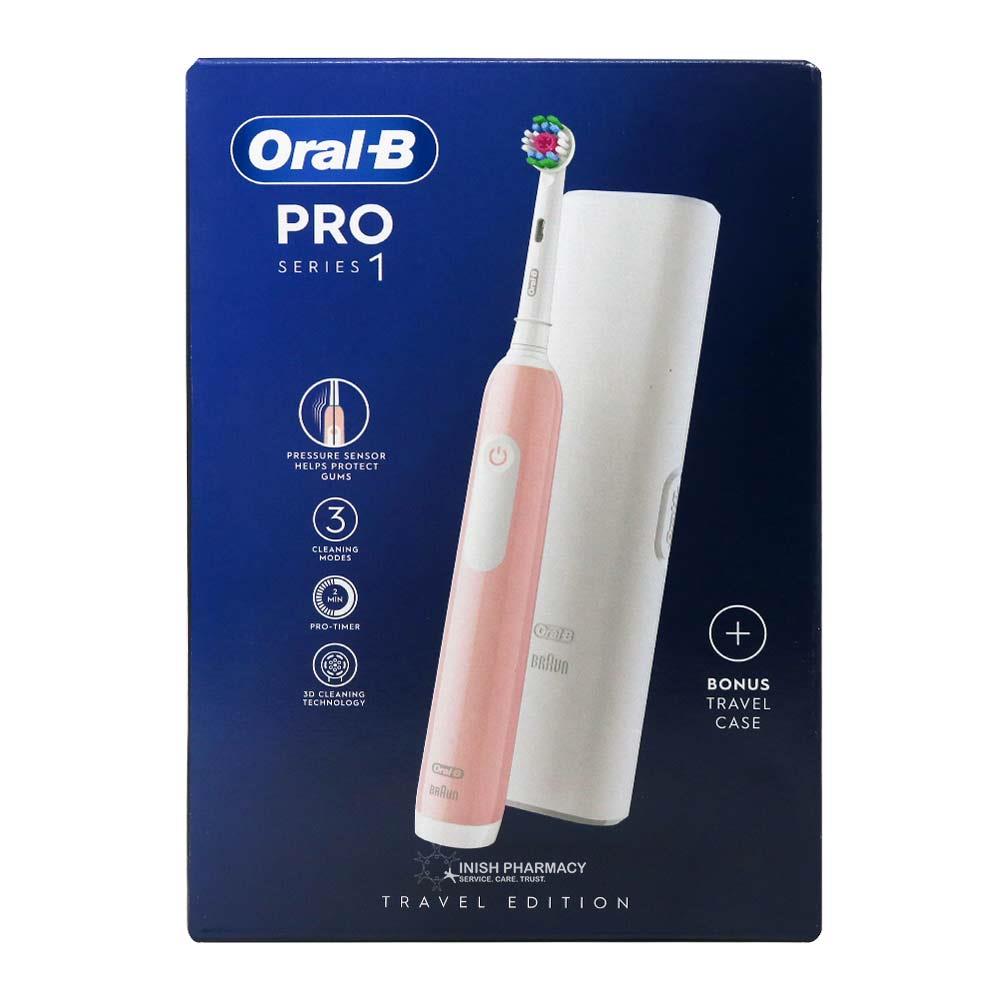Oral-B Pro Series 1 Electric Brush + Travel Case Pink