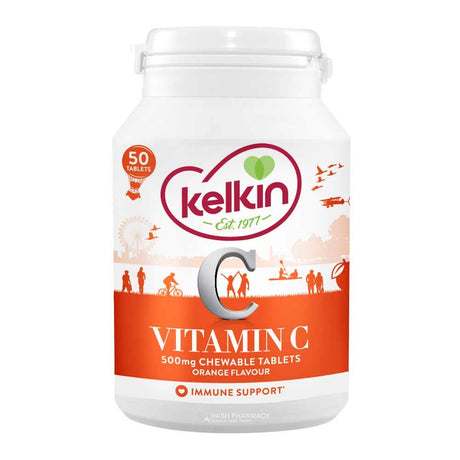 Kelkin Vitamin C 500mg Chewable Tablets 50 Pack – vitamin C to support a healthy immune system