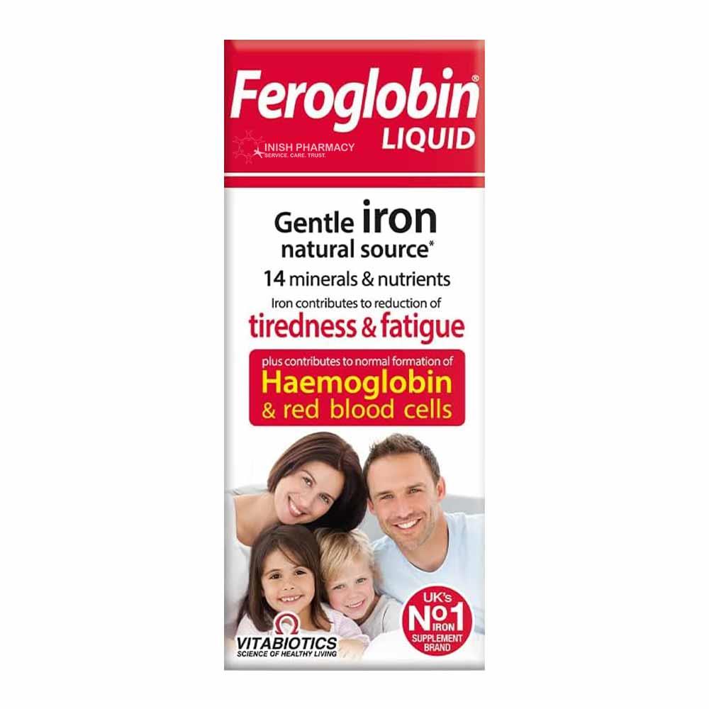 Vitabiotics Feroglobin Liquid Gentle Iron Minerals B Vitamins For Tiredness & Fatigue 200ml