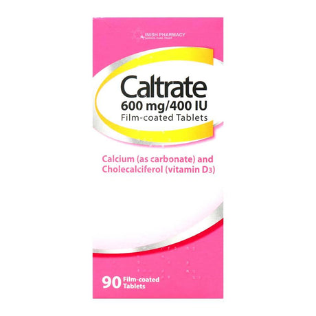 Caltrate 600mg/400 IU Film-Coated 90 Tablets – for joint mobility and bone strength support