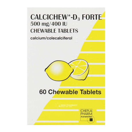Calcichew D3 Forte Chewable Calcium Tablets 60 Pack – vitamin D3 to support bones, muscles and immunity