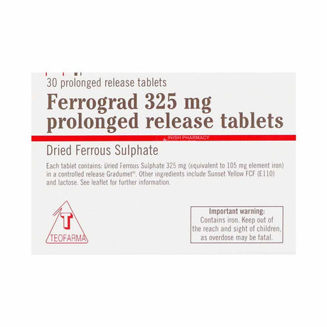 Ferrograd 325mg Prolonged Release Tablets 30 Pack – vitamins and minerals to support energy and wellbeing