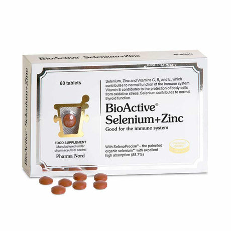 Pharma Nord BioActive Selenium + Zinc 60 Tablets – selenium and zinc for immune and antioxidant support