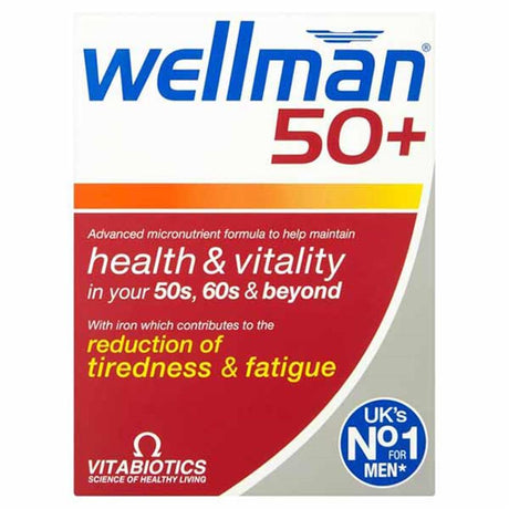 Vitabiotics Wellman 50+ 30 Pack – a daily multivitamin tailored for men's health