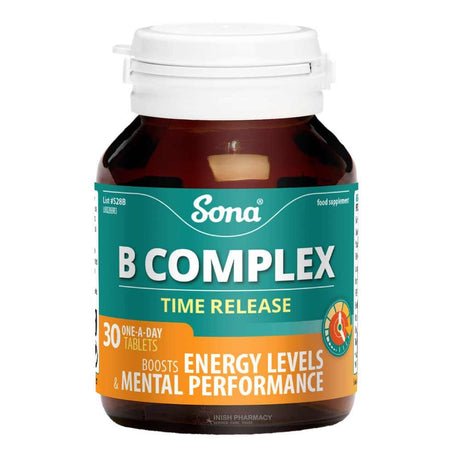Sona Vitamin B Complex 30 Tablets – B vitamins for energy, nerve function and metabolism