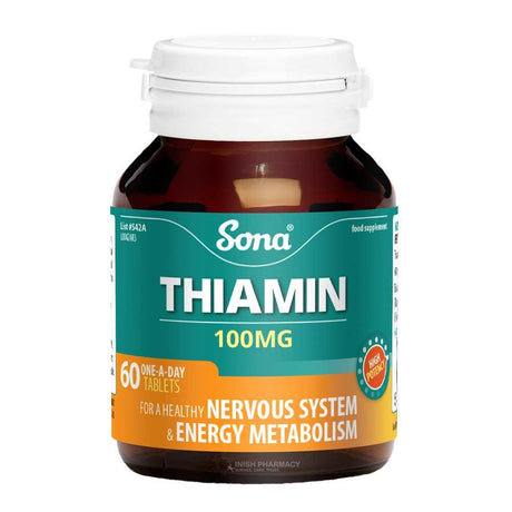 Sona Thiamin B1 100mg 60 Tablets – to support memory, concentration and cognitive function