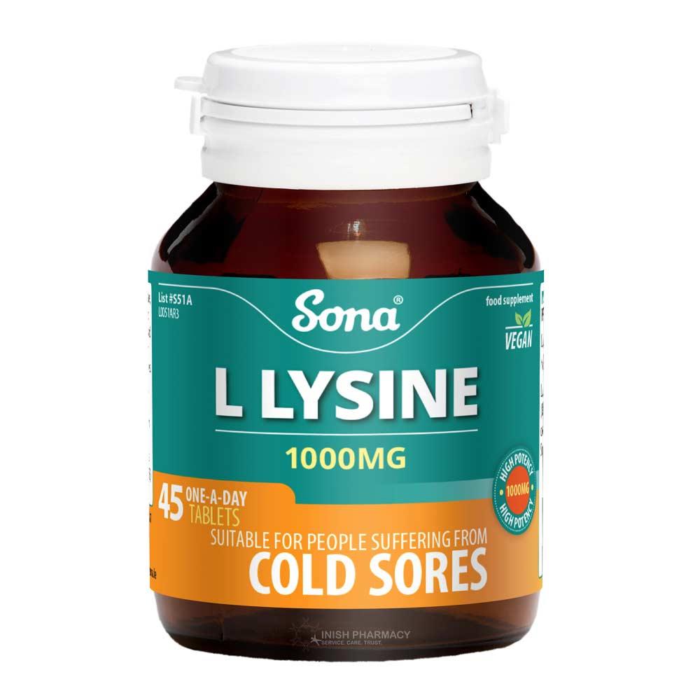 Sona L-Lysine 1000mg 45 Tablets