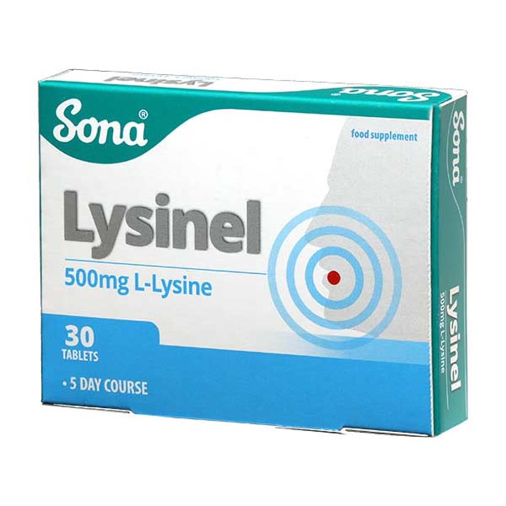 Sona Lysinel Coldsore Treatment 30 Tablets – L-lysine to support immune health and collagen production