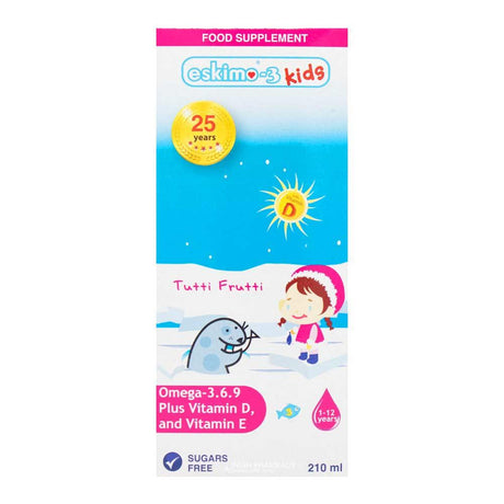 Eskimo Kids Omega 3-6-9 Tutti Fruity 210ml – omega fatty acids for heart and cognitive health