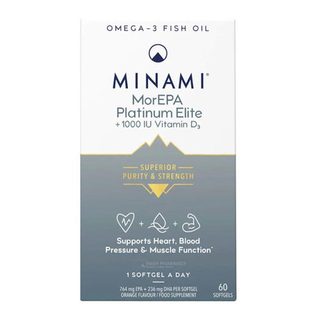 Minami MorEPA Platinum Smart Fats Plus Vitamin D 60 Pack – vitamin D3 to support bones, muscles and immunity