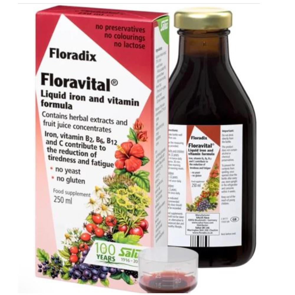 Floradix Floravital Liquid Iron And Vitamin Formula 250ml