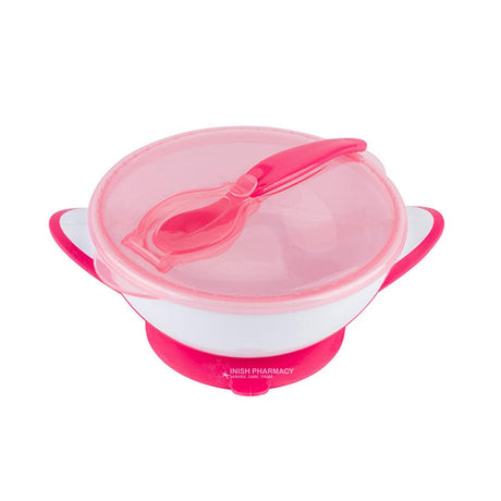 Babyono Suction Bowl with a Spoon Pink – a gentle, skin-safe essential for baby care