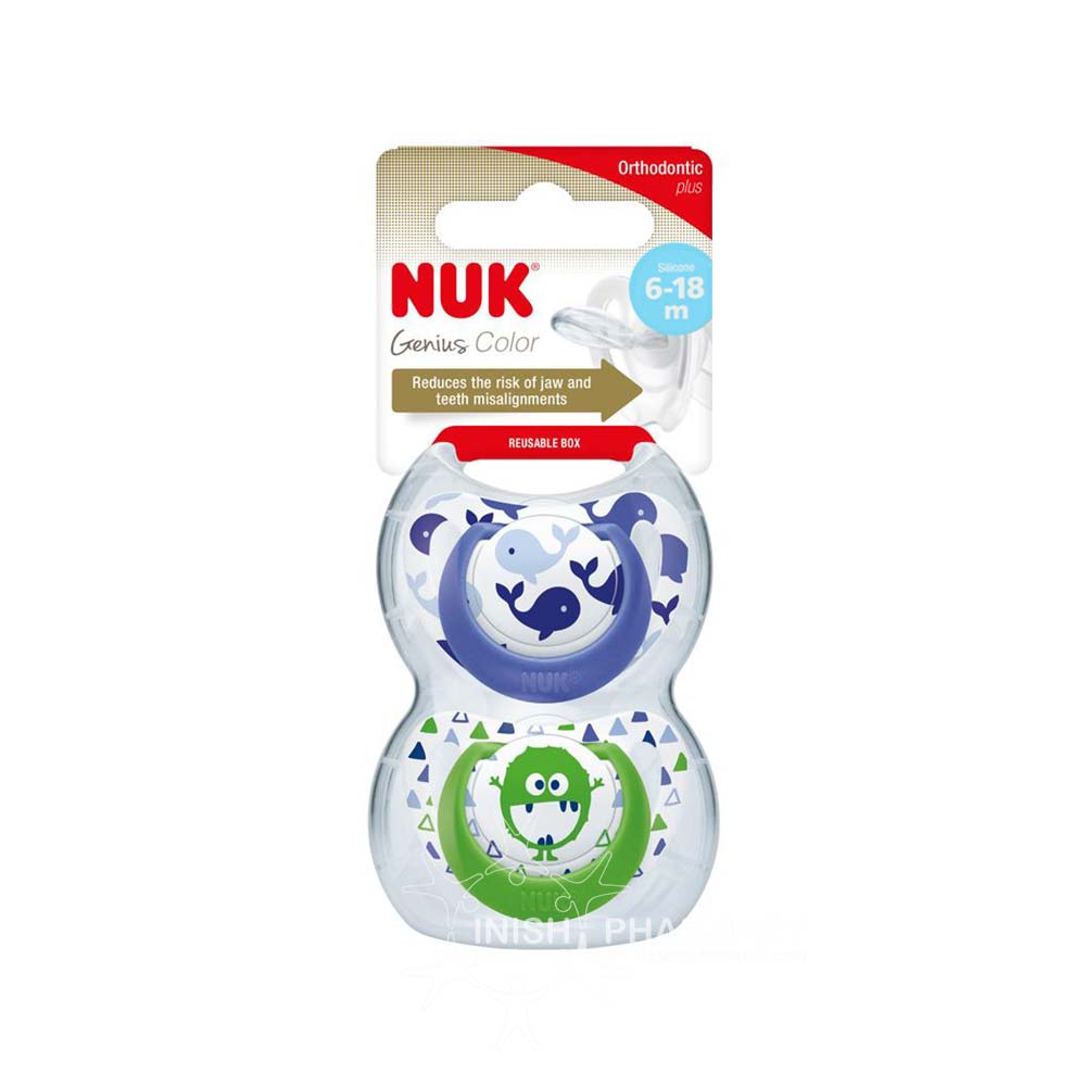 NUK Happy Days Silicone Soother Pink Twin Pack 6-18m