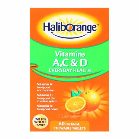 Seven Seas HalibOrange AC&D 60 Orange Flavour Chewable Tablets – a daily multivitamin for complete nutritional support