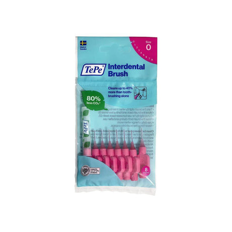 TePe Pink Interdental Brush 0.4mm 6 Pieces – cleans between teeth for healthy gums
