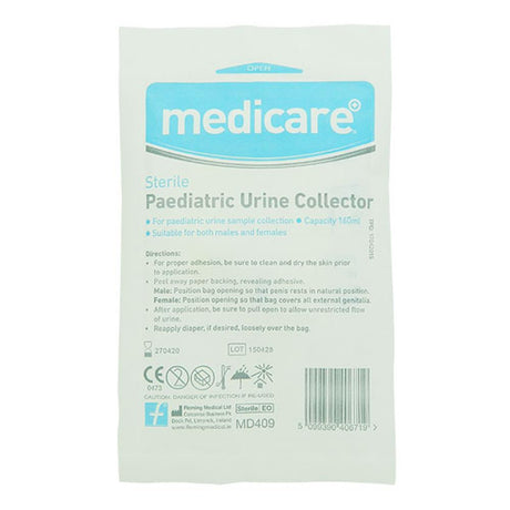 Medicare Paediatric Urine Collector Bag 160ml MD409 – for everyday health and wellbeing