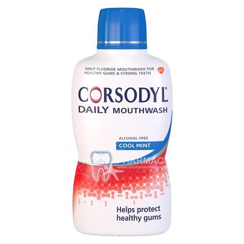 Corsodyl Daily Mouthwash Cool Mint Alcohol Free 500ml