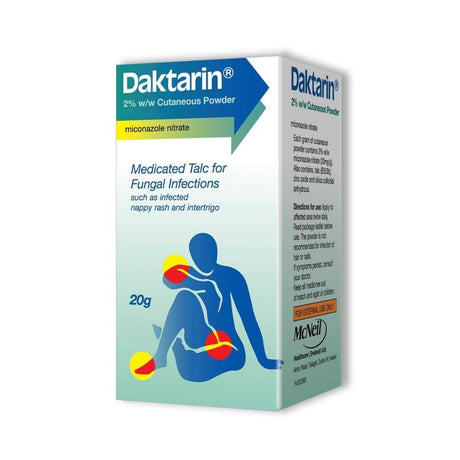 Daktarin 2% Antifungal Powder 20g – an effective antifungal treatment for skin infections