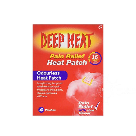 Deep Heat Pain Relief Heat Patch 4 Pack – provides effective pain relief