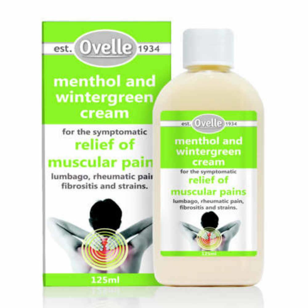 Ovelle Menthol & Wintergreen Cream 125ml – soothes muscular aches and tension