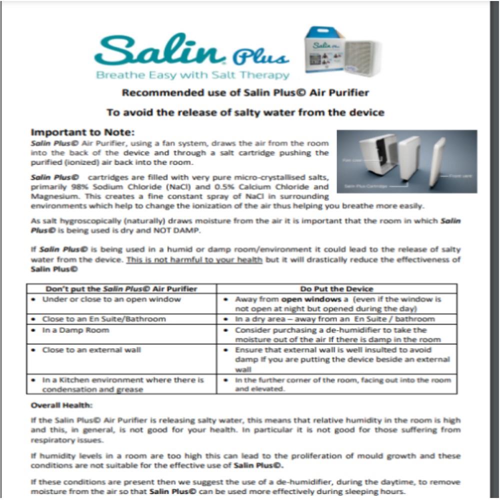 Salin Plus Breathe Easy Salt Therapy