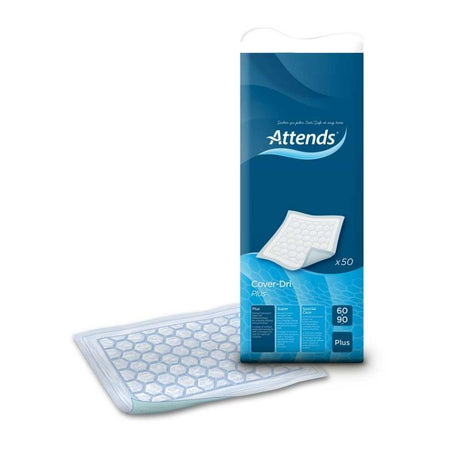 Attends Cover-Dri Plus Protection Underpad 60x90cm 50 Pack – provides discreet, secure incontinence protection