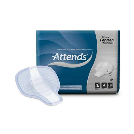 Attends For Men Pads Level 4 - 14 Pack – provides discreet, secure incontinence protection