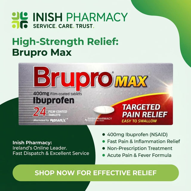 Brupro Max 400mg Tablets | Fast Pain & Inflammation Relief Ireland ...