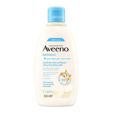 Aveeno Dermexa Soothing Emollient Wash 300ml – colloidal oats for soothing skin care