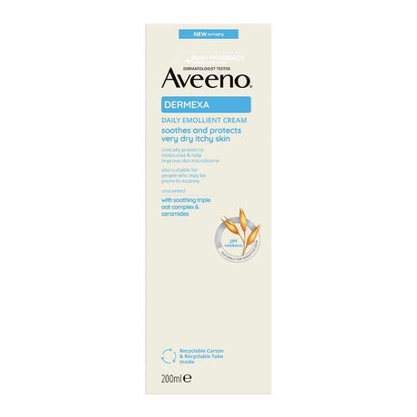 Aveeno Dermexa Soothing Daily Emollient Cream 200ml – colloidal oats for soothing skin care